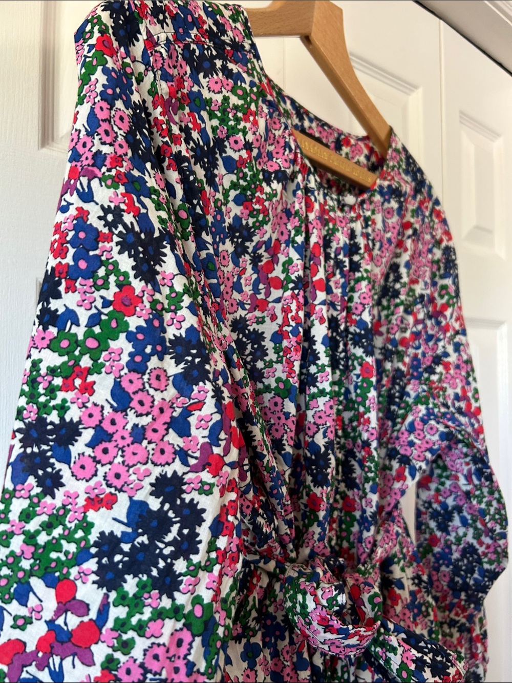 J. Crew x Liberty of London. XL shirt dress with Floral Tie-Waist XL 100% Cotton